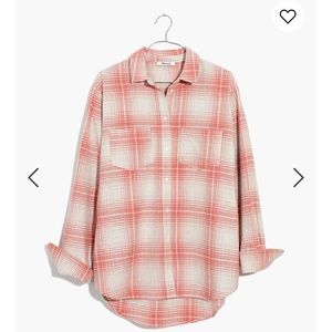 MADEWELL Sunday flannel in pink plaid